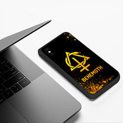 Чехол iPhone XS Max матовый Behemoth - gold gradient, цвет: 3D-черный — фото 2