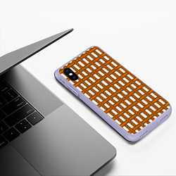 Чехол iPhone XS Max матовый Веревочный дизайн, цвет: 3D-светло-сиреневый — фото 2