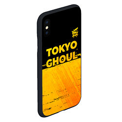 Чехол iPhone XS Max матовый Tokyo Ghoul - gold gradient: символ сверху, цвет: 3D-черный — фото 2