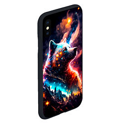 Чехол iPhone XS Max матовый Космический звездный медведь, цвет: 3D-черный — фото 2