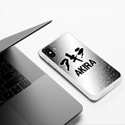 Чехол iPhone XS Max матовый Akira glitch на светлом фоне, цвет: 3D-белый — фото 2