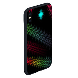 Чехол iPhone XS Max матовый Звездный салют, цвет: 3D-черный — фото 2