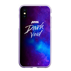 Чехол iPhone XS Max матовый Asking Alexandria Dark Void, цвет: 3D-светло-сиреневый