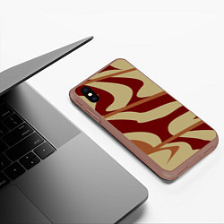 Чехол iPhone XS Max матовый Камуфляжные паттерн, цвет: 3D-коричневый — фото 2