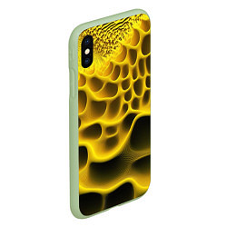 Чехол iPhone XS Max матовый Yellow background, цвет: 3D-салатовый — фото 2