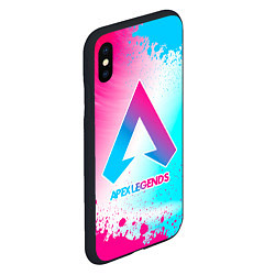 Чехол iPhone XS Max матовый Apex Legends neon gradient style, цвет: 3D-черный — фото 2