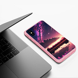 Чехол iPhone XS Max матовый Аниме комета, цвет: 3D-баблгам — фото 2