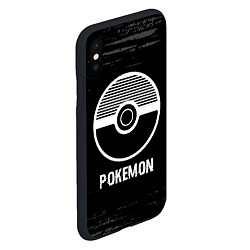 Чехол iPhone XS Max матовый Pokemon glitch на темном фоне, цвет: 3D-черный — фото 2