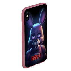 Чехол iPhone XS Max матовый Bonnie FNAF, цвет: 3D-малиновый — фото 2