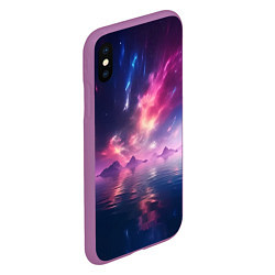Чехол iPhone XS Max матовый Space and islands, цвет: 3D-фиолетовый — фото 2