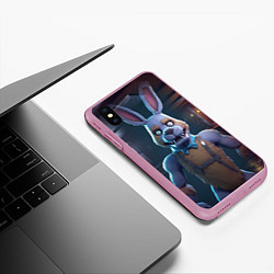 Чехол iPhone XS Max матовый Электрический Бонни, цвет: 3D-розовый — фото 2