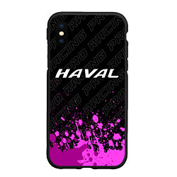 Чехол iPhone XS Max матовый Haval pro racing: символ сверху, цвет: 3D-черный