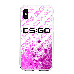 Чехол iPhone XS Max матовый Counter Strike pro gaming: символ сверху, цвет: 3D-белый