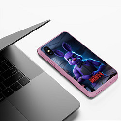 Чехол iPhone XS Max матовый Five Nights at Freddys Bonnie, цвет: 3D-розовый — фото 2