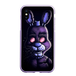 Чехол iPhone XS Max матовый Five Nights at Freddys Bonnie, цвет: 3D-светло-сиреневый