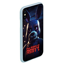 Чехол iPhone XS Max матовый Five Nights at Freddys Bonnie, цвет: 3D-голубой — фото 2