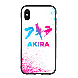 Чехол iPhone XS Max матовый Akira neon gradient style, цвет: 3D-черный