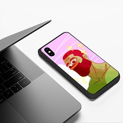 Чехол iPhone XS Max матовый Пепе гигачад, цвет: 3D-черный — фото 2