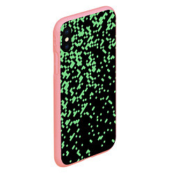 Чехол iPhone XS Max матовый Green pixel, цвет: 3D-баблгам — фото 2