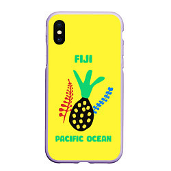 Чехол iPhone XS Max матовый Фиджи - Тихий океан, цвет: 3D-светло-сиреневый