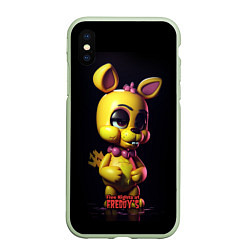 Чехол iPhone XS Max матовый Spring Bonnie, цвет: 3D-салатовый