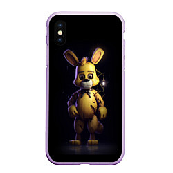 Чехол iPhone XS Max матовый Spring Bonnie Five Nights at Freddys, цвет: 3D-сиреневый