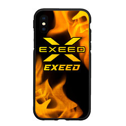 Чехол iPhone XS Max матовый Exeed - gold gradient, цвет: 3D-черный