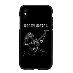 Чехол iPhone XS Max матовый Heavy metal metalhead