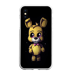 Чехол iPhone XS Max матовый Spring Bonnie Five Nights at Freddys, цвет: 3D-белый