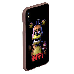 Чехол iPhone XS Max матовый Five Nights at Freddy, цвет: 3D-коричневый — фото 2