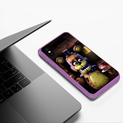 Чехол iPhone XS Max матовый Five Nights at Freddy, цвет: 3D-фиолетовый — фото 2