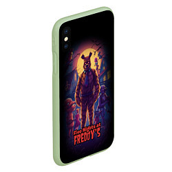 Чехол iPhone XS Max матовый Five Nights at Freddys horror, цвет: 3D-салатовый — фото 2