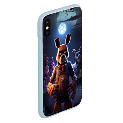 Чехол iPhone XS Max матовый Five Nights at Freddy, цвет: 3D-голубой — фото 2