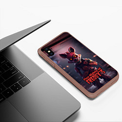 Чехол iPhone XS Max матовый Five Nights at Freddys Mangle, цвет: 3D-коричневый — фото 2