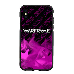 Чехол iPhone XS Max матовый Warframe pro gaming: символ сверху, цвет: 3D-черный