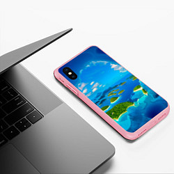 Чехол iPhone XS Max матовый Другой волшебный мир за ледяной стеной, цвет: 3D-баблгам — фото 2