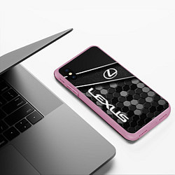 Чехол iPhone XS Max матовый Lexus - Строгий технологичный, цвет: 3D-розовый — фото 2
