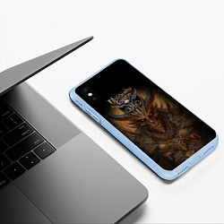 Чехол iPhone XS Max матовый Baldurs Gate 3 demon, цвет: 3D-голубой — фото 2