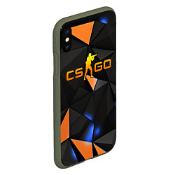 Чехол iPhone XS Max матовый CSGO orange style, цвет: 3D-темно-зеленый — фото 2