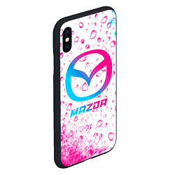 Чехол iPhone XS Max матовый Mazda neon gradient style, цвет: 3D-черный — фото 2