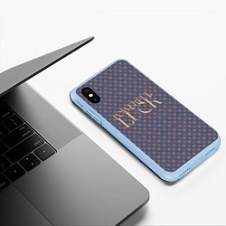 Чехол iPhone XS Max матовый Powerful Luck, цвет: 3D-голубой — фото 2