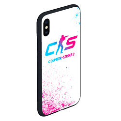 Чехол iPhone XS Max матовый Counter-Strike 2 neon gradient style, цвет: 3D-черный — фото 2