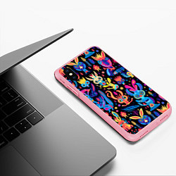 Чехол iPhone XS Max матовый Космические монстрики, цвет: 3D-баблгам — фото 2