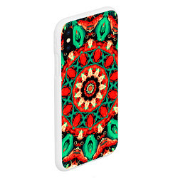 Чехол iPhone XS Max матовый Мандала калейдоскоп, цвет: 3D-белый — фото 2