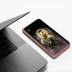 Чехол iPhone XS Max матовый Лионель Месси сборная Аргентины ЧМ 2022, цвет: 3D-коричневый — фото 2