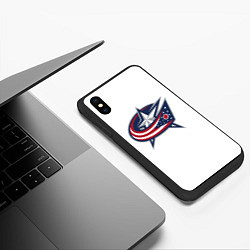 Чехол iPhone XS Max матовый Columbus blue jackets - Sergey Bobrovsky, цвет: 3D-черный — фото 2