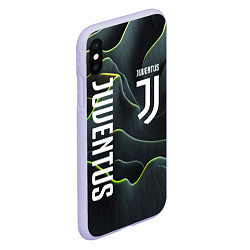 Чехол iPhone XS Max матовый Juventus dark green logo, цвет: 3D-светло-сиреневый — фото 2