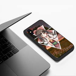 Чехол iPhone XS Max матовый Touhou Project Reimu, цвет: 3D-черный — фото 2