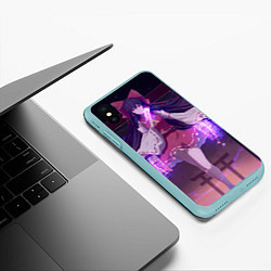 Чехол iPhone XS Max матовый Touhou Project Рейму Хакурей, цвет: 3D-мятный — фото 2