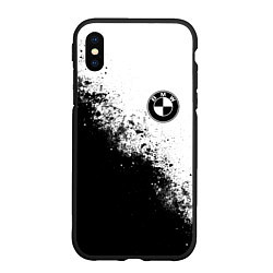 Чехол iPhone XS Max матовый BMW - black and white, цвет: 3D-черный